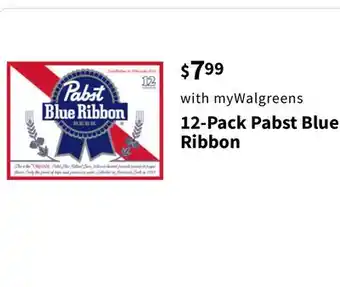 Walgreens 12-Pack Pabst Blue Ribbon offer