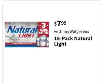 Walgreens 15-Pack Natural Light offer