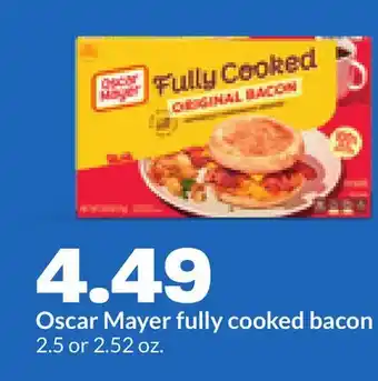 Hy-Vee Oscar Mayer fully cooked bacon offer