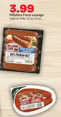 Hy-Vee Hillshire Farm sausage rope or links offer