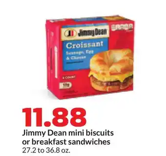 Hy-Vee Jimmy Dean mini biscuits or breakfast sandwiches offer