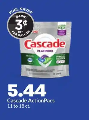 Hy-Vee Cascade ActionPacs offer