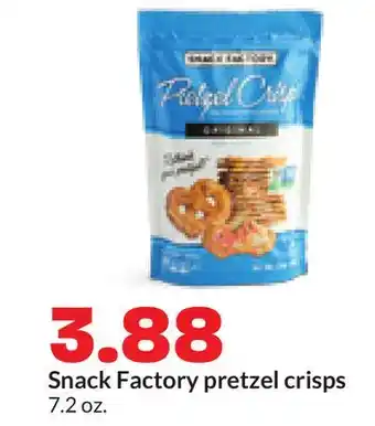 Hy-Vee Snack Factory pretzel crisps offer