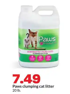 Hy-Vee Paws clumping cat litter offer