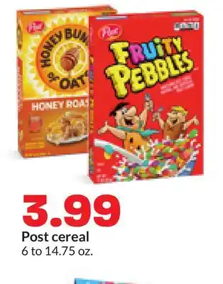 Hy-Vee Post cereal offer