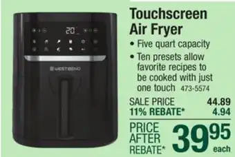 Menards West Bend Digital Air Fryer - 5 Quart offer