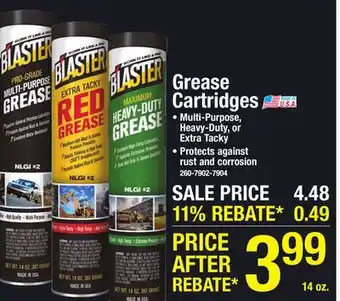 Menards B'laster Pro-Grade Multi-Purpose Grease - 14 oz offer