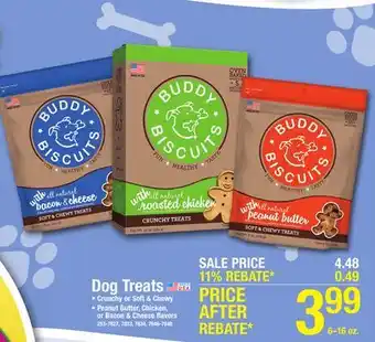 Menards Buddy Biscuits Peanut Butter Soft & Chewy Dog Treats - 6 oz offer