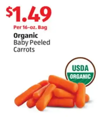 Aldi Organic Baby Peeled Carrots offer