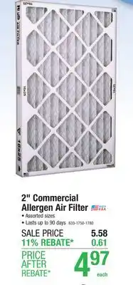 Menards BestAir 12 x 24 x 2 Commercial HVAC MERV 8 Pleated Air Filter offer