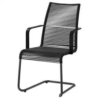 Ikea VÄsman Armchair, outdoor, black offer