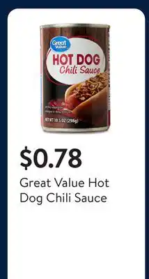 Walmart Great Value Hot Dog Chili Sauce offer