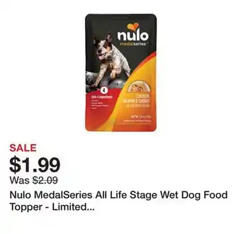 Petsmart Nulo MedalSeries All Life Stage Wet Dog Food Topper - Limited Ingredient, 2.8 Oz offer