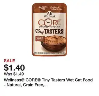 Petsmart Wellness CORE Tiny Tasters Wet Cat Food - Natural, Grain Free, Single Serve offer