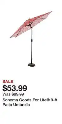 Kohl's Sonoma Goods For Life 9-ft. Patio Umbrella offer