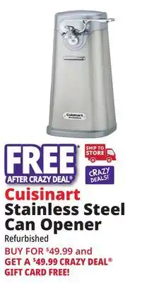 Ocean State Job Lot Cuisinart Deluxe Stainless Steel Can Opener (Factory Refurbished) offer