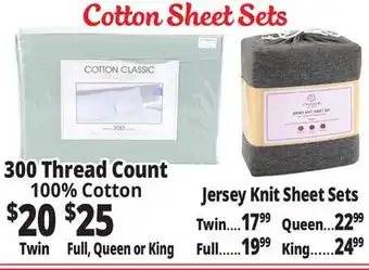 Ocean State Job Lot Cotton Sheet Sets offer