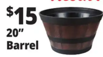Ocean State Job Lot Whiskey Barrel Resin Planter 15 offer