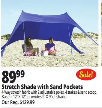 Ocean State Job Lot Crown Shades Stretch Shade Beach Canopy 9' x 9' offer