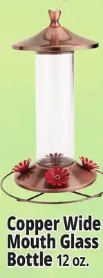 Ocean State Job Lot Copper Wide Mouth Glass Bottle offer