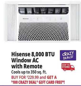 Ocean State Job Lot Hisense 8 000 BTU Window Air Conditioner with Remote offer