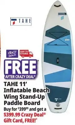 Ocean State Job Lot TAHE 11' Inflatable Beach Wing Stand Up Paddle Board offer
