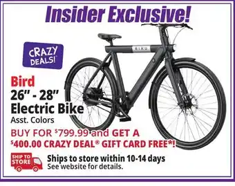Ocean State Job Lot Bird 26 - 28 Electric Bike offer