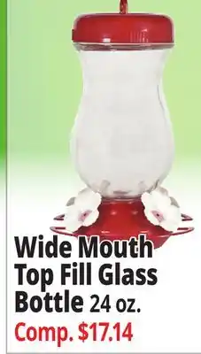 Ocean State Job Lot Wide Mouth Top Fill Glass Bottle offer