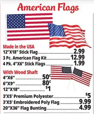 Ocean State Job Lot American Flags offer