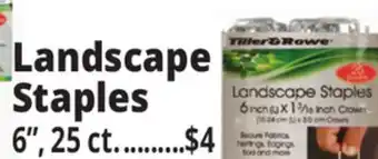 Ocean State Job Lot Tiller & Rowe 6 Landscape Staples 25 Count offer