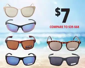 Ocean State Job Lot FAMOUS MAKER SUNGLASSES offer