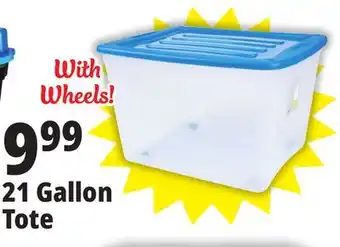Ocean State Job Lot Gracious Living Stackable Storage Tote with Wheels 80 L offer