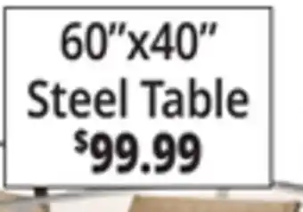 Ocean State Job Lot 60x40 Steel Table offer