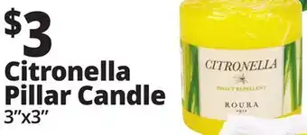 Ocean State Job Lot Citronella Insect Repellent Pillar Candle offer