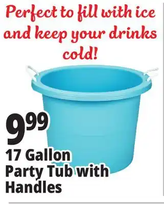 Ocean State Job Lot Gracious Living Party Tub with Rope Handles 17.8 Gal offer
