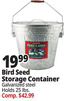 Ocean State Job Lot Bird Seed Storage Container offer
