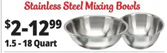 Ocean State Job Lot Stainless Steel Mixing Bowls offer