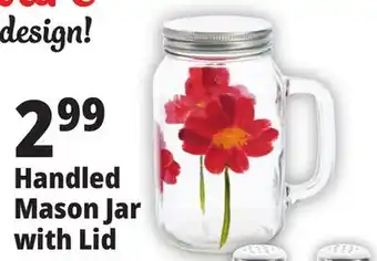 Ocean State Job Lot Handled Mason Jar with Lid offer