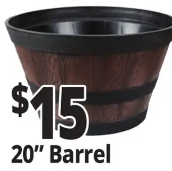 Ocean State Job Lot Whiskey Barrel Resin Planter 20 offer