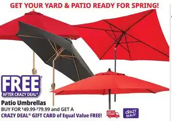 Ocean State Job Lot Patio Umbrellas offer