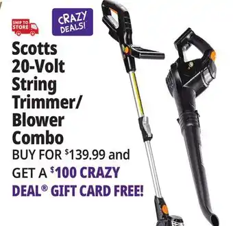 Ocean State Job Lot Scotts 20-Volt String Trimmer/Blower Combo offer