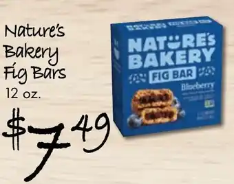 Gristedes Nature's Bakery Fig Bars offer