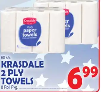 Bravo Supermarkets KRASDALE 2 PLY TOWELS offer