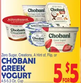 Bravo Supermarkets CHOBANI GREEK YOGURT offer