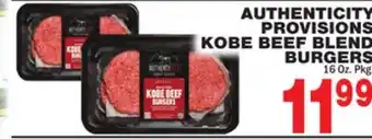 Bravo Supermarkets Authenticity Provisions KOBE BEEF BLEND BURGERS offer