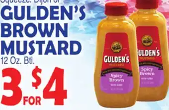Bravo Supermarkets GULDEN'S BROWN MUSTARD offer