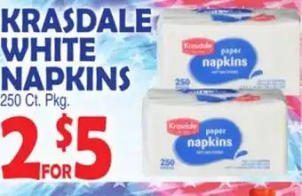 Bravo Supermarkets KRASDALE WHITE NAPKINS offer