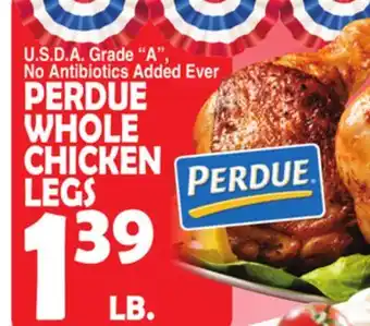 Bravo Supermarkets PERDUE WHOLE CHICKEN LEGS offer