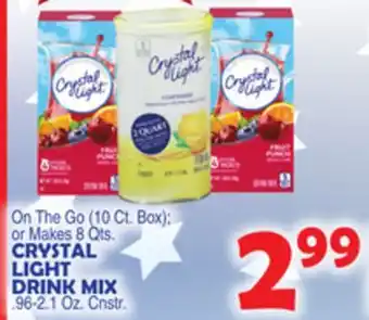 Bravo Supermarkets CRYSTAL LIGHT DRINK MIX. 96-2.1 Oz. Cnstr offer