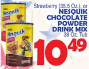 Bravo Supermarkets NESQUIK CHOCOLATE POWDER DRINK MIX offer